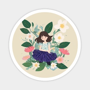 Floral spring Magnet